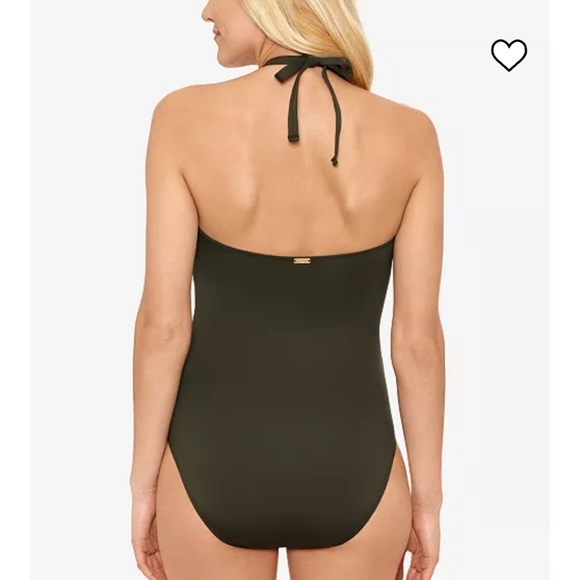 Lauren Ralph Lauren Keyhole Neck One Piece Swimsuit - Picture 2 of 6